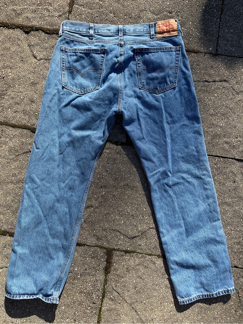 Levi's 505 Regular Fit Straight Leg Jeans Medium Wash Blue 38x32